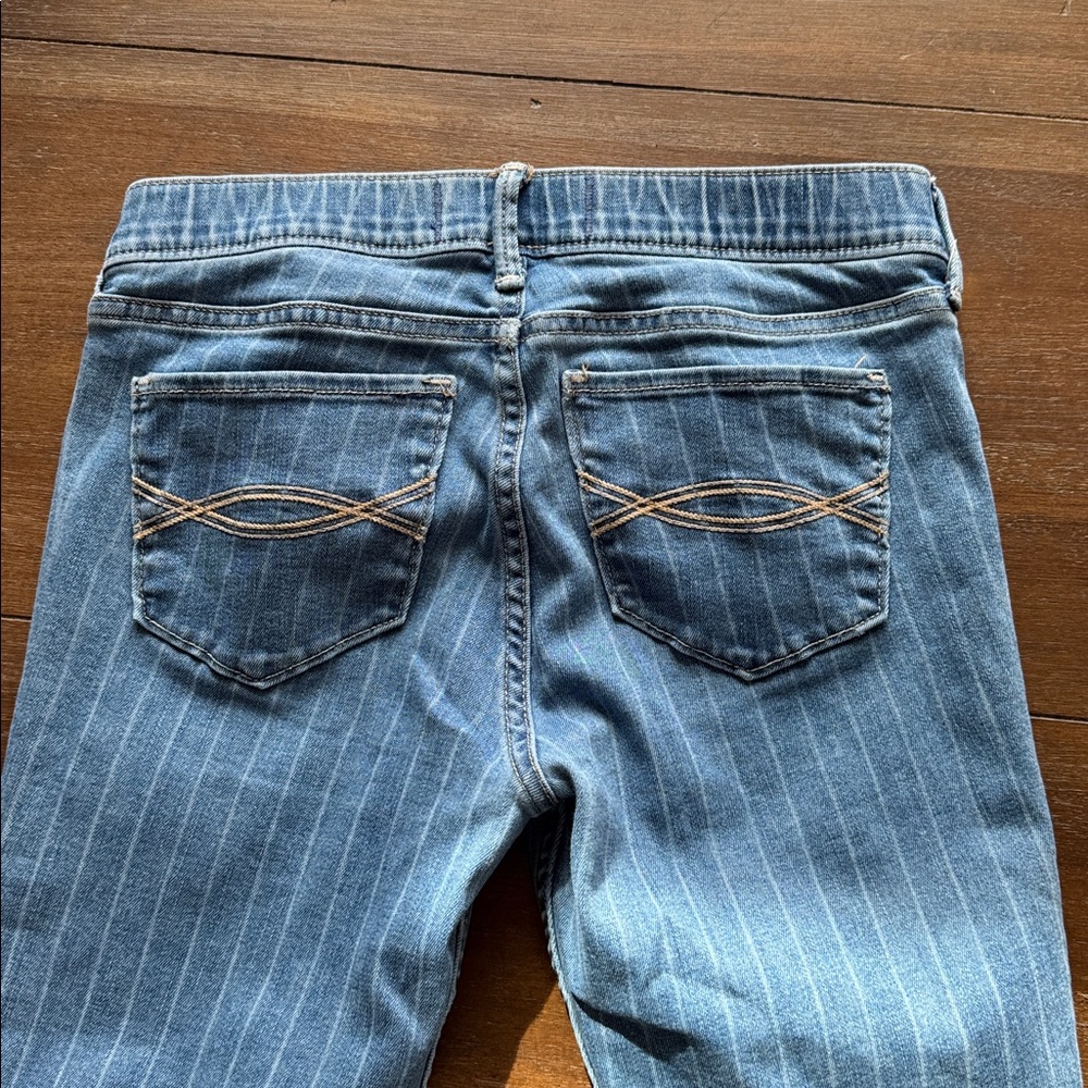 Size 13-14 abercrombie kids pull-on jean legging with vertical stripe details - Picture 5 of 5